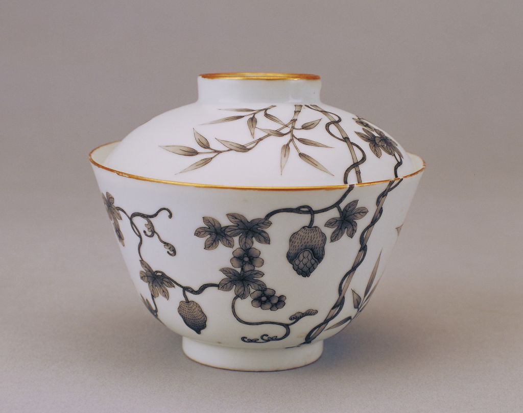 图片[1]-Ink colored melon covered bowl-China Archive